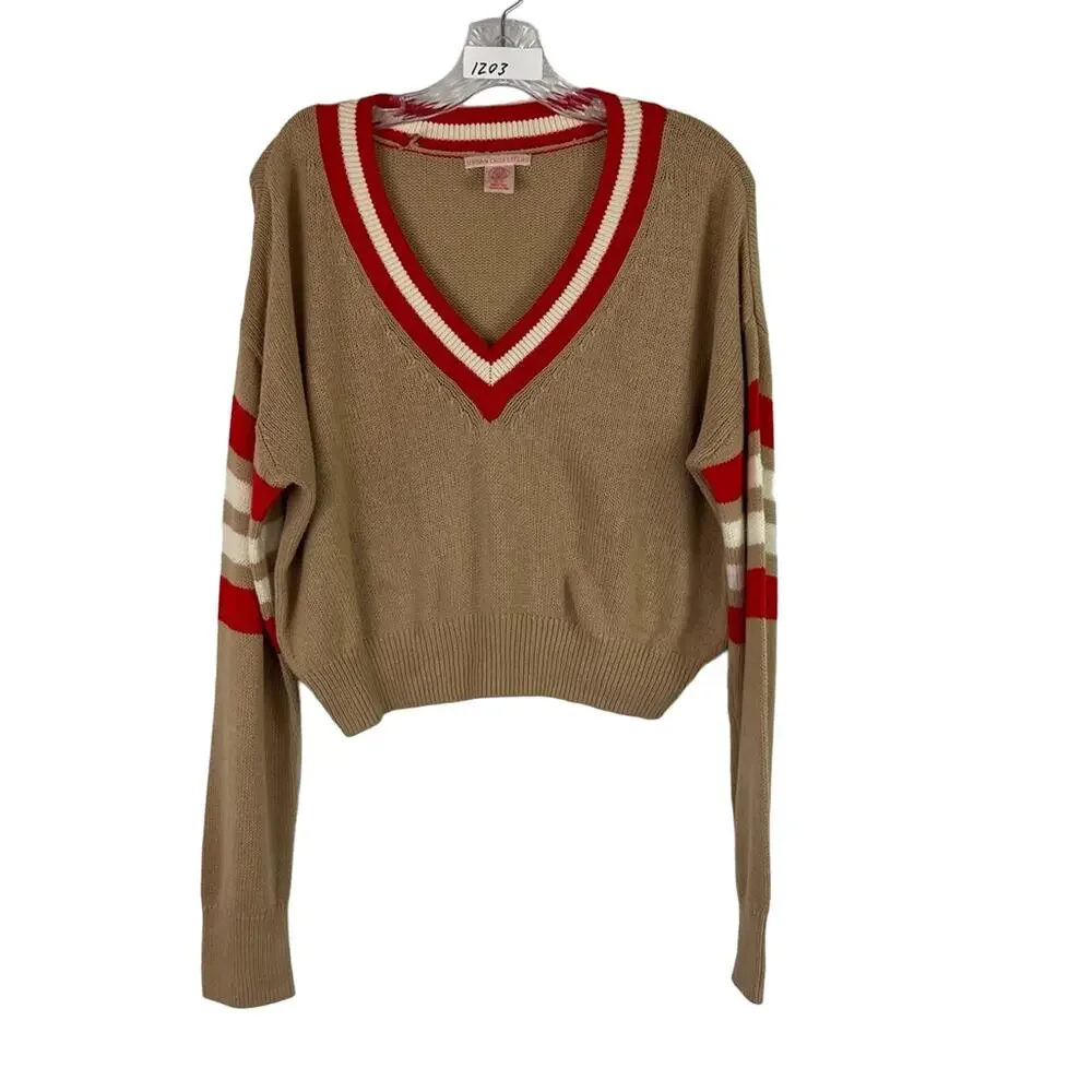 Urban Outfitters Sweater Womens XS Long Sleeve Knit Crop Stripe Vtg - Picture 2 of 10